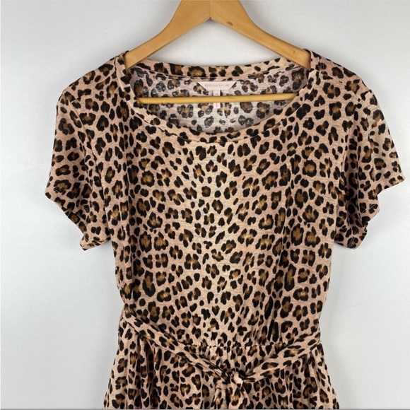 Rebecca Taylor Jersey Dress Leopard Print Size Medium - Picture 4 of 9